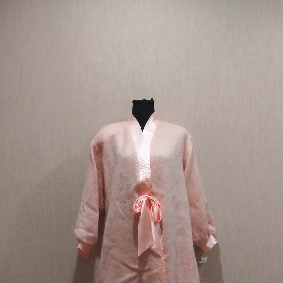 Valentino Jacket Mohair Satin Trim Tie Front Apricot Never Worn. - Picture 7 of 7